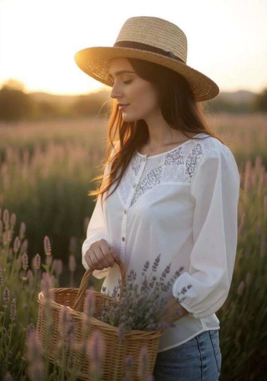 Sundance Catalog WOMENS White Cotton Summer Boho Lace Yoke Blouse Top XS